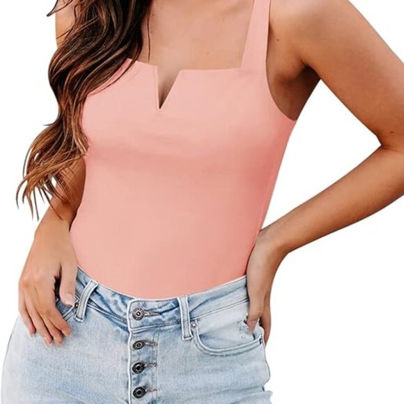 Sleeveless Square Neck Slim Tan (COMES WITH BOTH TANK TOPS FOR THIS PRICE) - Picture 2 of 3